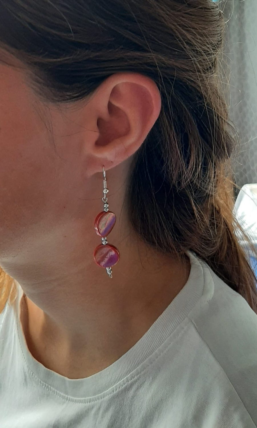 Rood_glas Oorbellen mystery bag